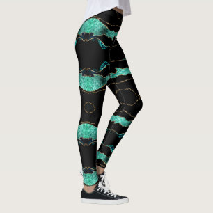 Aquamariner Glitzer Black Leggings