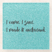 Aquamariner Glitzer, den ich aus dem Untersetzer " (Vorderseite)