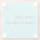 Aquamariner Glitzer, den ich aus dem Untersetzer " (Rückseite)