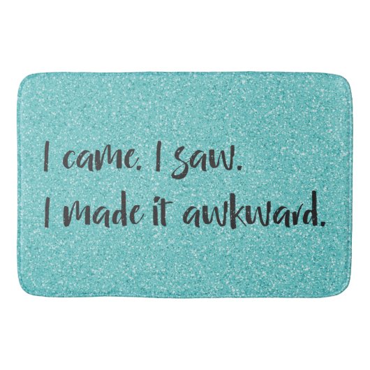 Aquamariner Glitzer, den ich gemacht habe Badematte (Vorderseite)