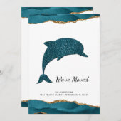 Aquamariner Glitzer Dolphin - Neue Adressenverschi Ankündigung (Vorne/Hinten)