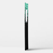 Aquamariner Glitzer Elegantes Skript Case-Mate iPhone Hülle (Rückseite / Links)