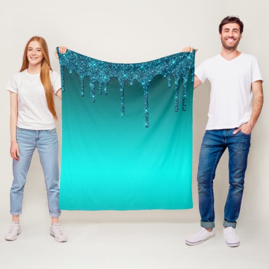 Aquamariner Glitzer Fleecedecke (Beispiel)