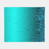 Aquamariner Glitzer Fleecedecke (Vorderseite (Horizontal))