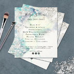 Aquamariner Glitzer Flyer<br><div class="desc">eleganter Schönheitssalon Flyer</div>