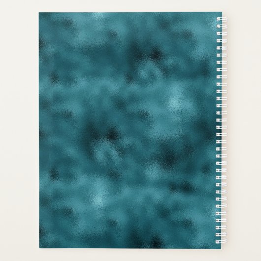 Aquamariner Glitzer Glitz Funkelglasur personalisi Planer (Rückseite)