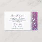 Aquamariner Glitzer in weißem Rosa Visitenkarte (Rückseite)