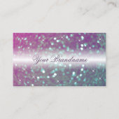Aquamariner Glitzer in weißem Rosa Visitenkarte (Vorderseite)