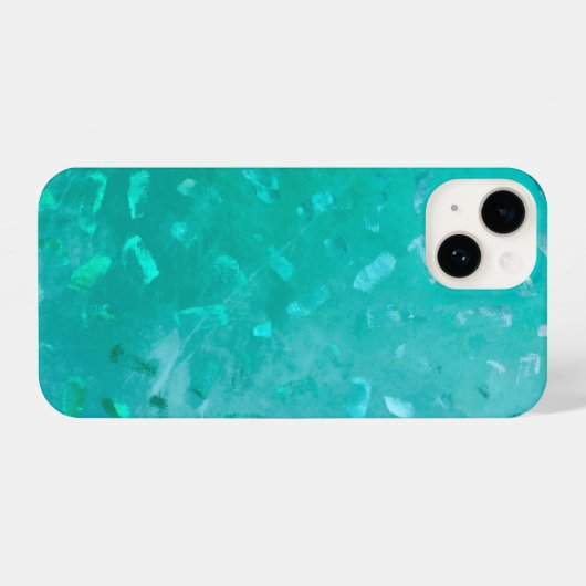 Aquamariner Glitzer iPhone Hülle (Rückseite (Horizontal))