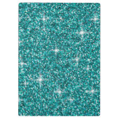 Aquamariner Glitzer Klemmbrett (Rückseite)