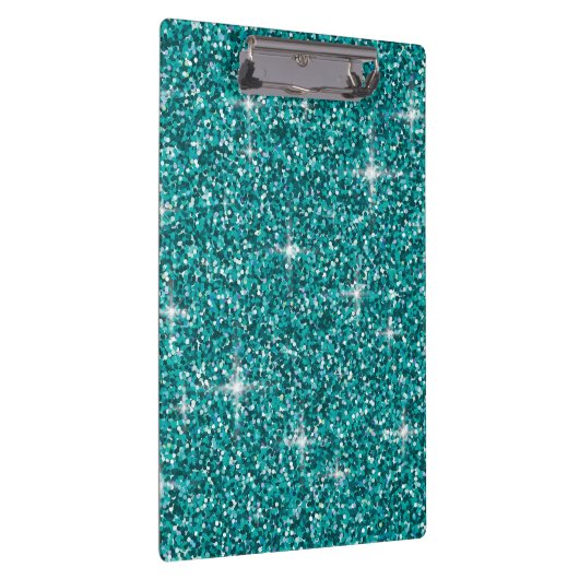 Aquamariner Glitzer Klemmbrett (Rechts)