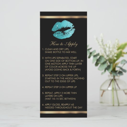 Aquamariner Glitzer Lipsense Senegence Instruction (Stehend Vorderseite)
