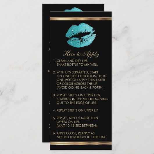 Aquamariner Glitzer Lipsense Senegence Instruction (Vorne/Hinten)