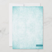 Aquamariner Glitzer Look Junggeselinnen-Abschied E Einladung (Rückseite)