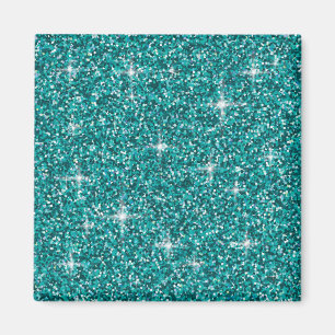 Aquamariner Glitzer Magnet