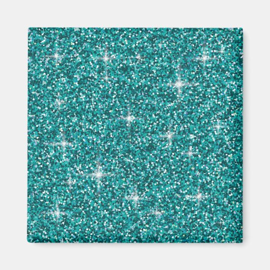 Aquamariner Glitzer Magnet (Vorne)