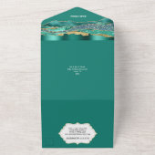 Aquamariner Glitzer Marmor Age All In One Einladung (Außenbereich)