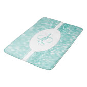 Aquamariner Glitzer personalisieren Bath Mat Badematte (Schrägansicht)