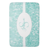 Aquamariner Glitzer personalisieren Bath Mat Badematte (Vorderseite Vertikal)