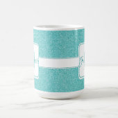 Aquamariner Glitzer Personalisiert Kaffee Tasse (Mittel)