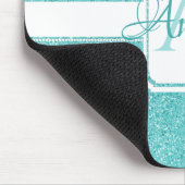 Aquamariner Glitzer Personalisierte Maus-Pad Mousepad (Ecke)