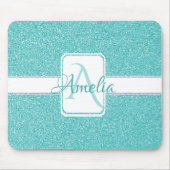 Aquamariner Glitzer Personalisierte Maus-Pad Mousepad (Vorne)