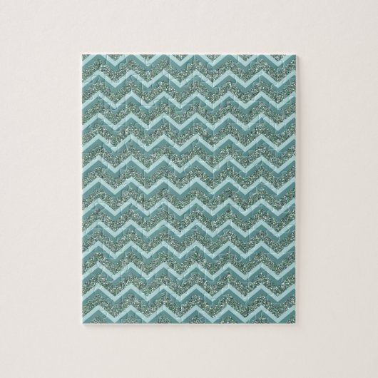 Aquamariner Glitzer Puzzle (Vertikal)