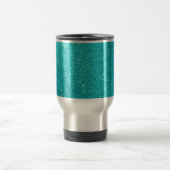 Aquamariner Glitzer Reisebecher (Mittel)