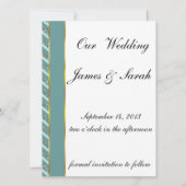 Aquamariner Glitzer Save The Date (Rückseite)