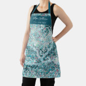 Aquamariner Glitzer Schönheit berufliche Schürze (InSitu)