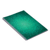 Aquamariner Glitzer Sequin Disco Glitz SpiralNoteb Notizblock (Rechte Seite)