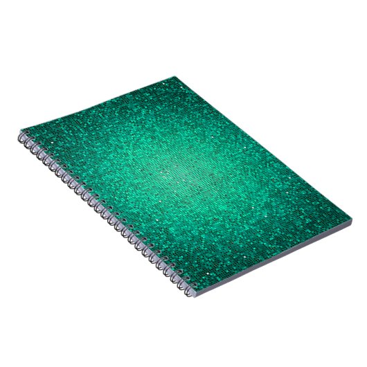 Aquamariner Glitzer Sequin Disco Glitz SpiralNoteb Notizblock (Rechte Seite)