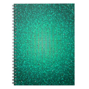 Aquamariner Glitzer Sequin Disco Glitz SpiralNoteb Notizblock