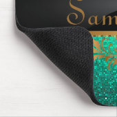 Aquamariner Glitzer Sequin Disco Personalisiert Mo Mousepad (Ecke)