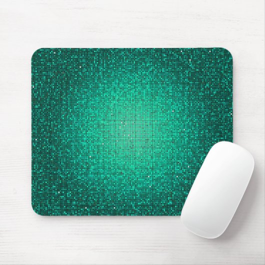 Aquamariner Glitzer Sequin Disco Personalisiert Mo Mousepad (Mit Mouse)