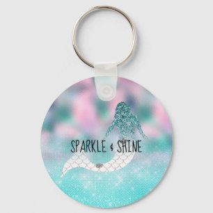 Aquamariner Glitzer Sparkle Mermaid Schlüsselanhänger