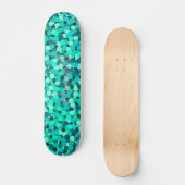 Aquamariner Glitzer Super Star Niedlich Skateboard (Vorderseite)