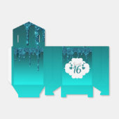 Aquamariner Glitzer süß 16 Geschenkschachtel (Ungefaltet)