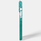 Aquamariner Glitzer Türkis Glam Name Case-Mate iPhone Hülle (Rückseite / Links)