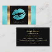 Aquamariner Glitzer Visitenkarte (Vorne/Hinten)