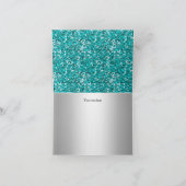 Aquamariner Glitzeru. DiamantTiara danken Ihnen zu Dankeskarte (Innenseite)