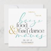 Aquamariner Gold Boost Food Bad Dance bewegt sich  Einladung (Vorderseite)