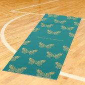 Aquamariner Goldbuttername Yogamatte