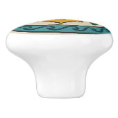 Aquamariner Goldwange Diamond Zapotec Keramik Knob Keramikknauf (Seitenansicht)