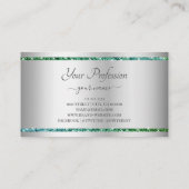 Aquamariner Gradienteffekt Glitzer Parkplätze Ste Visitenkarte (Rückseite)