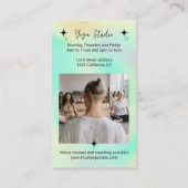 Aquamariner Gradientenstar Yoga-Lehrer Visitenkarte (Rückseite)