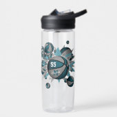 aquamariner grauer Basketball-Blowout Trinkflasche (Links)