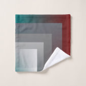 aquamariner grauer Burgunder Badhandtuch Set (Waschlappen)