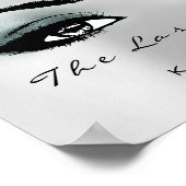 Aquamariner Grauname Makeup Artist Beauty Studio L Poster (Ecke)