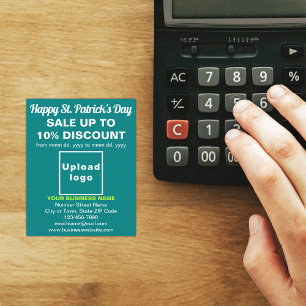 Aquamariner Green St. Patrick's Day Business Sale  Flyer